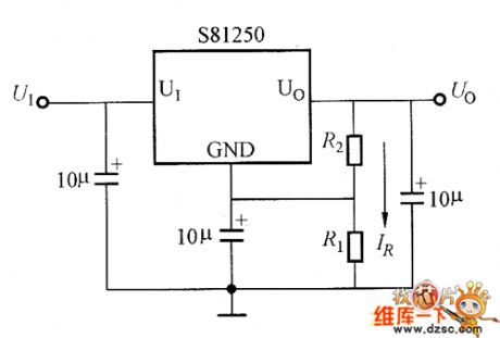 S812/S802 series adjustable regulator output voltage circuit diagram