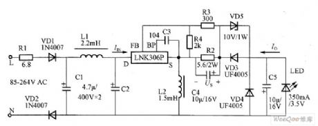Positive buck /boost type LED constant current driver circuit