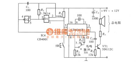 Twitter Generator Circuit Composed of CD4046