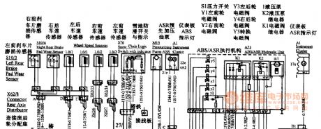 BENZ 560SL ABS system circuit