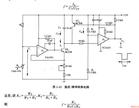 Temperature/frequency conversion circuit