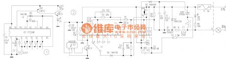 four coding remote control regulating light switch circuit