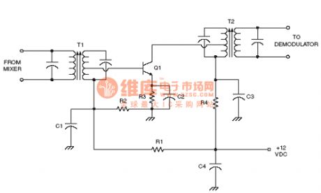the IF circuit of the radio frequency :NPN IF amplifier circuit