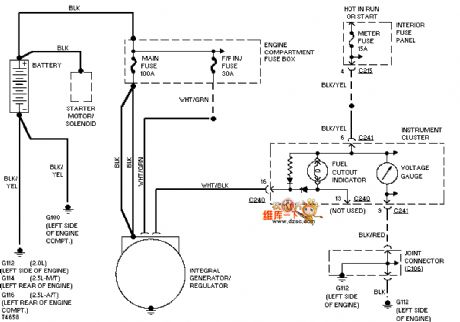 Mazda 96PROBE(2.0L) charging system circuit