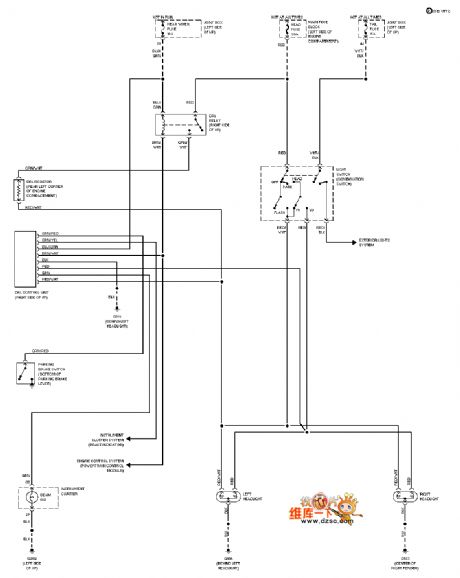 Mazda headlight circuit diagram( with DRL, without cruise control)