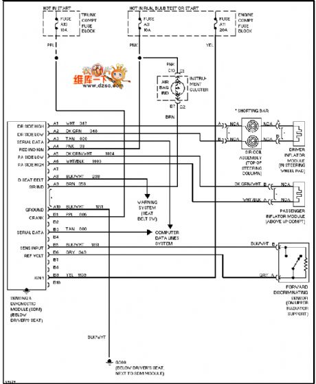 Cadillac seat safety system circuit diagram