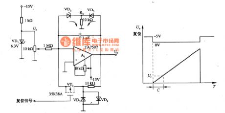 Ramp function generator circuit composed of the TA7507