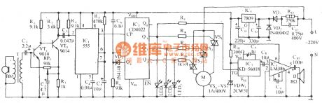 Sound control electric fan speed governing and the cricket voice control circuit