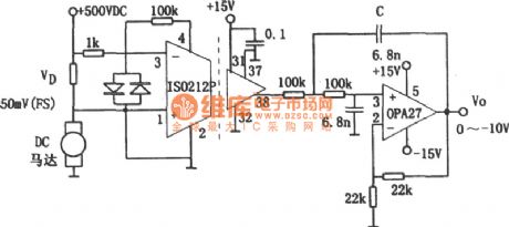High-Voltage Isolating Current Detection Circuit (ISO212 And OPA27)