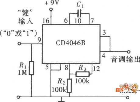 CD4046 square-wave generator circuit diagram