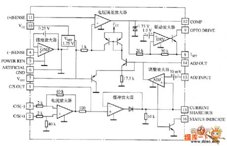 The internal structure schematic diagram of UC3907 IC chip