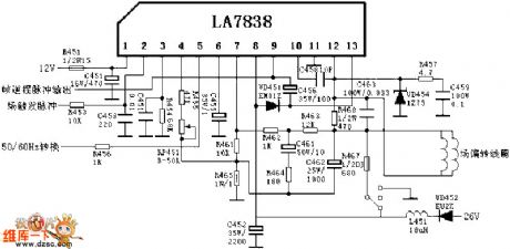 Field output circuit : LA7838 circuit diagram