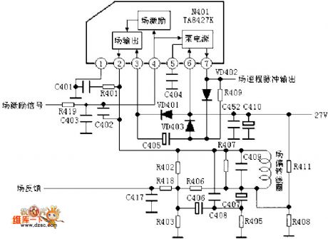 Field output circuit: TA8427 circuit diagram