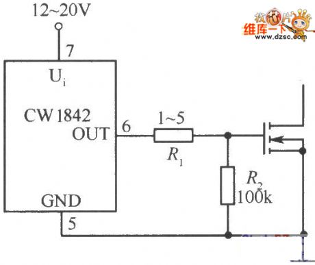 Isolation and directly driving CW1840 driver MOS tube circuit diagram