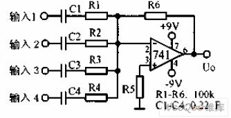 Audio mixer amplifier circuit diagram