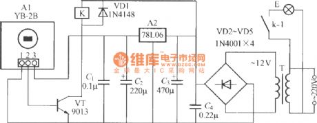 Thermal pyroelectric infrared sensing automatic light circuit (10)