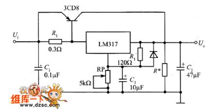 Practical circuit diagram to expand current with external PNP power transistor