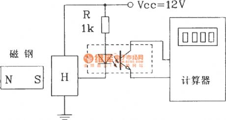 The counter circuit composed of HK-1 Hall approach switch