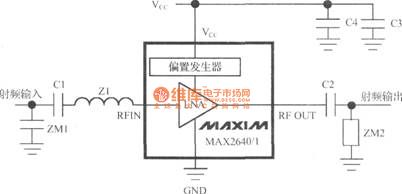 MAX2641-based GPS receiver LNA circuit
