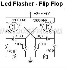 LED Flasher Circuit - Flip Flop