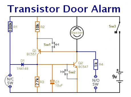 transistor door alarm