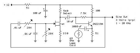 Low Frequency Wien Bridge RC Sinewave Oscillator 2