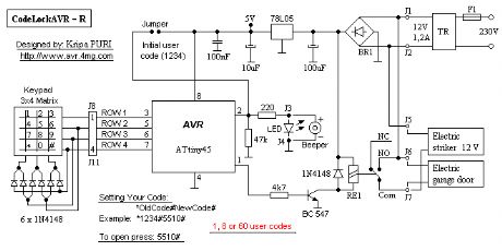 CodeLock AVR electronic combination lock 3