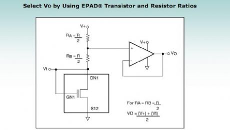 Select Vo by using EPAD Transistor & Resistor Ratios