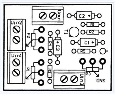 3 Line Mixer electronic circuit