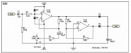 Simple Full Wave Rectifier and Preamp