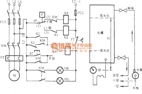 Electrical contacts controlled pump circuit 2