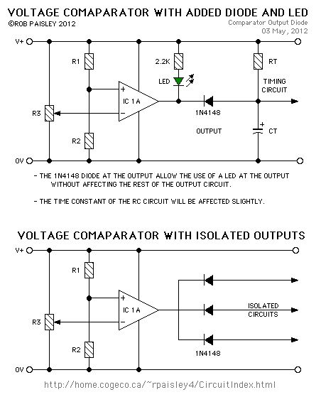 Adding Isolation Diodes To A Comparator's Output