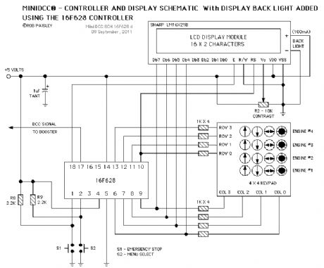 MiniDCC© Circuit Board Connection Diagram