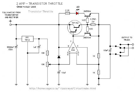 Basic Transistor Throttle Schematic