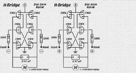 6-transistor H-bridge