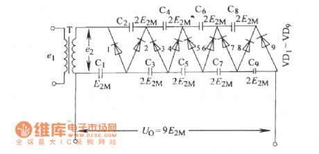 Nine times pressure rectifier circuit diagram