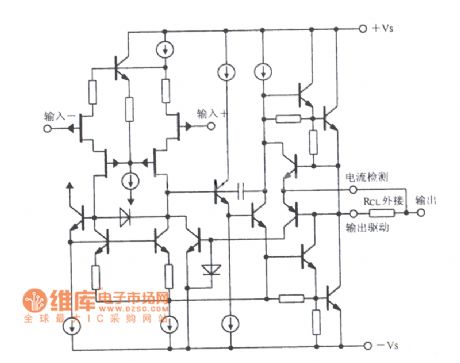 Power operational amplifier circuit OPA541 circuit diagram