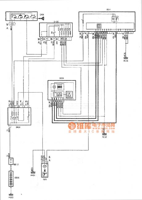 Dongfeng Peugeot Citroen Picasso 2.0L sedan speeding alarm buzzer circuit diagram
