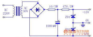 Dual polarity power supply circuit diagram