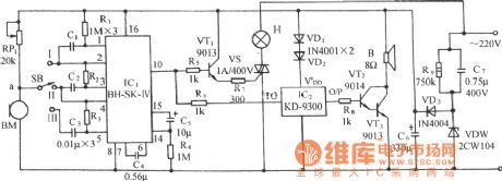 With SK-IV voice sounding music with automatic lighting circuit diagram