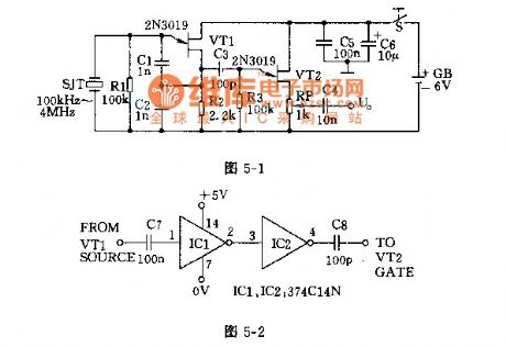 Multi-frequency signal generator circuit diagram