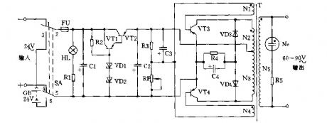 Transistor bell flow generator circuit
