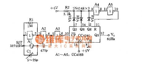 Digital clock oscillator time base circuit