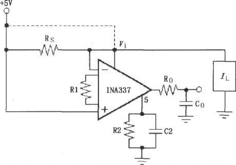 Composed of load current high-end INA337 shunt measurement circuit
