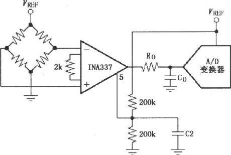 Composed of INA337 output reference potential to VREF / 2 circuit