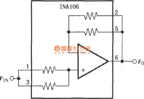 Gain 11 of precision buffer circuit(INA106)
