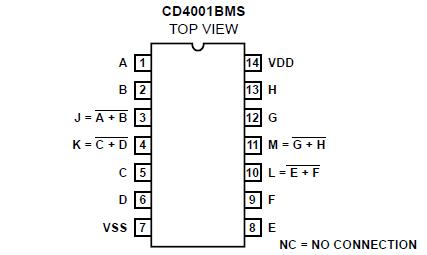 Cd4001bm схема включения