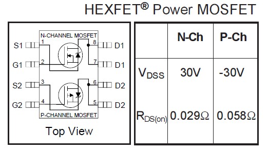 IRF7319TRPBF package diagram