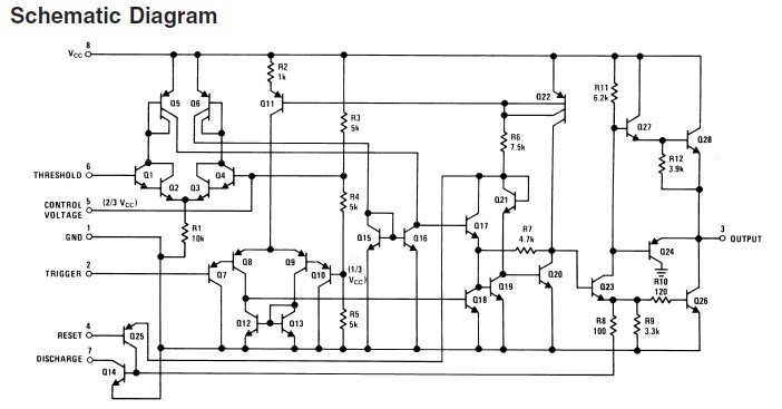 LM555CN Schematic Diagram