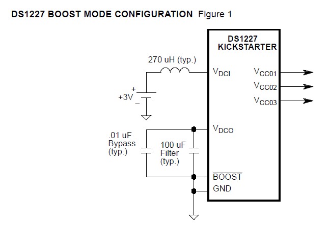 DS1227S boost mode configuration